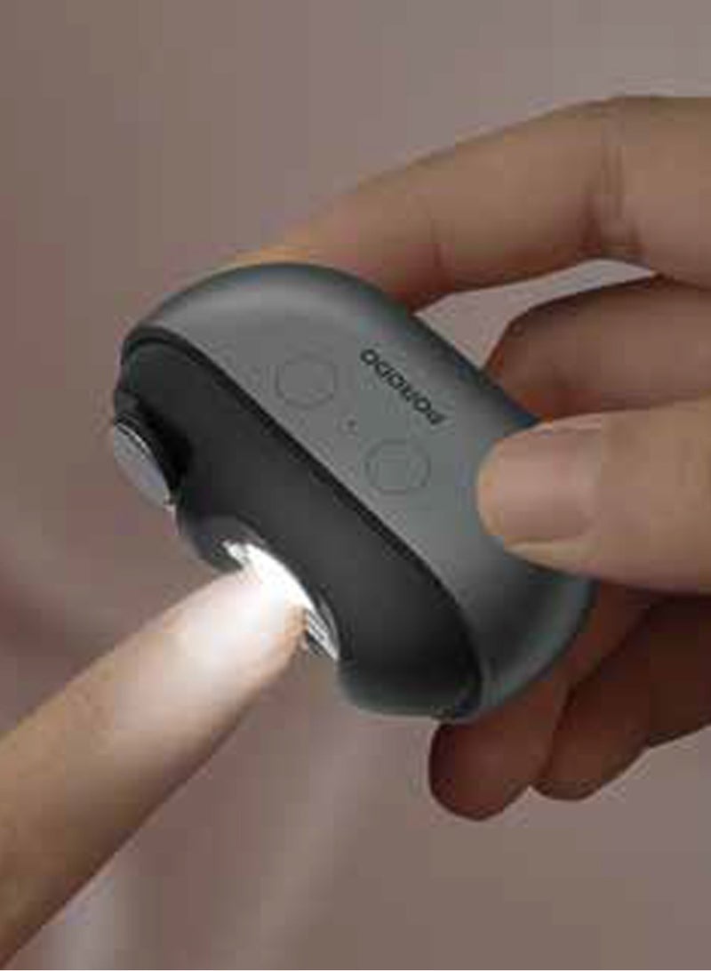 porodo Lifestyle Multi-Function Electric Nail Clipper with Nail Clip Storage and LED Flashlight / Fingernail Cutter / Rechargeable Nail Trimmer / Suitable for Kids, Adults and Seniors - Grey - Image 3