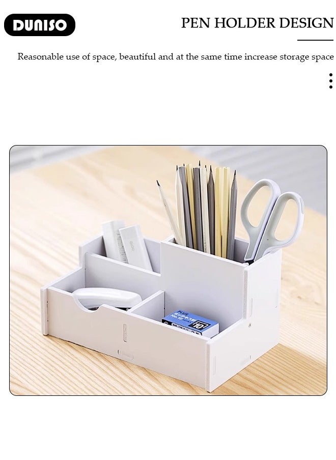 DUNISO 4 Tier Desktop Organizer, Book Holder,Office Desk Organizer, Desk Stationery Storage File Sorter Organizerand Accessories with Magazine Folder Holder for Home Office School Decoration  - Image 4