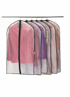 Y&D Garment Covers Dustproof Clothes Moth Proof Coat Bag with Zip Translucent Dress Cover Waterproof Anti-mite Breathable Suit Protector 6pcs 60 * 100cm Black  - Image 1