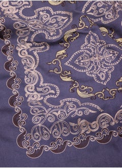 Sky cashmere Embroidered Shawl with Fringe  - Image 3