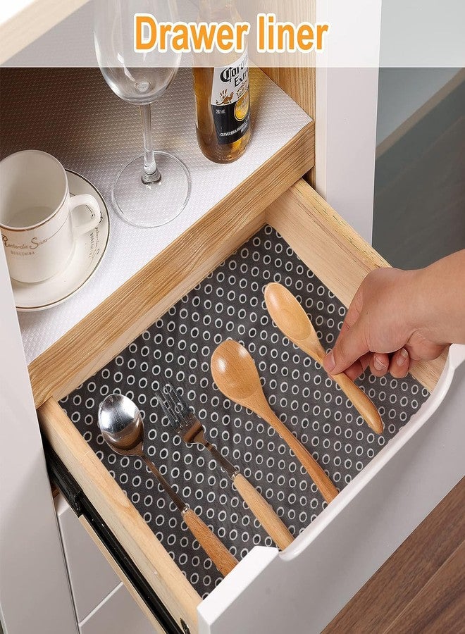 Vocal Store Kitchen Drawer/Cabinet Shelf Mat|PVC Material|Adjustable Size 5 Meter Roll, Grey - MDOJ3-P076-5 - Image 3