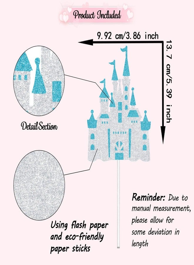 WFKLDF Castle Cake Topper Princess Cake Topper Castle Theme Birthday Party Decorations Princess Party Supplies Princess Baby Shower Supplies - Image 2