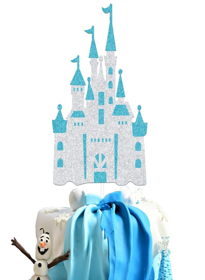 WFKLDF Castle Cake Topper Princess Cake Topper Castle Theme Birthday Party Decorations Princess Party Supplies Princess Baby Shower Supplies - Image 1