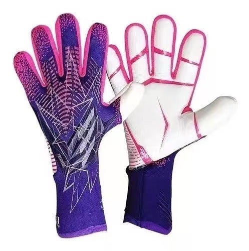 Generic Thickened Goalkeeper Gloves for Match Training Purple 