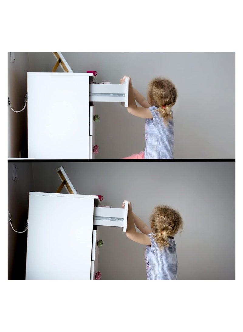 KASTWAVE Anti Tip Furniture Anchor Stainless Steel Furniture Straps Wall Anchors Kit For Child Pet Safety Secure Prevent Dresser Or Cabinet Falling And Anti Tip - Image 3