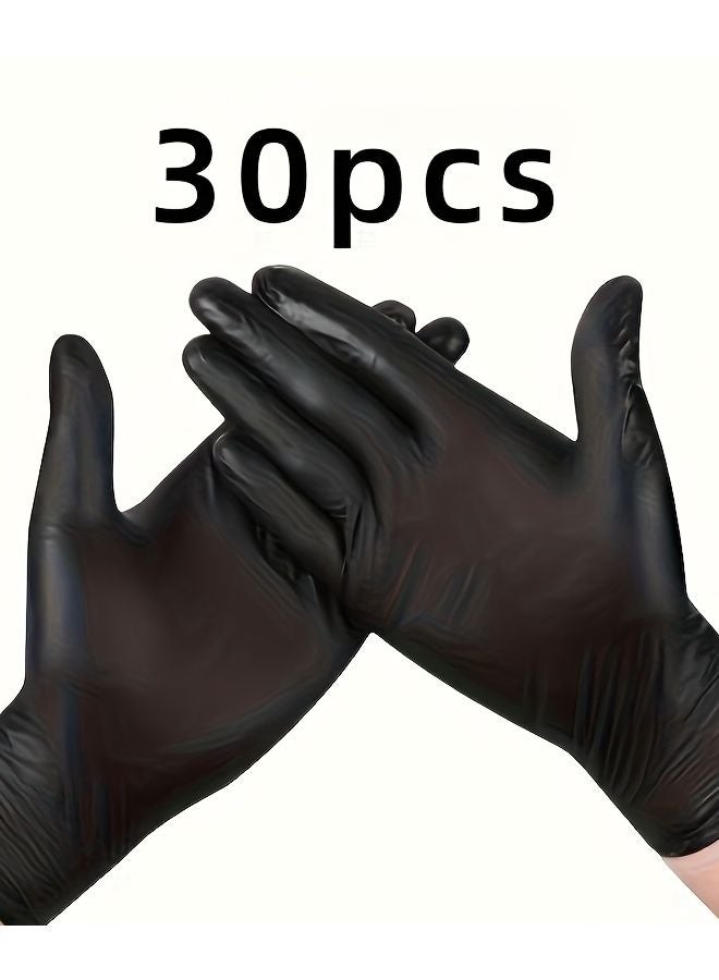 30 Pcs Heavy Duty Disposable PVC Nitrile Gloves No Powder Latex Free Size S - Image 1