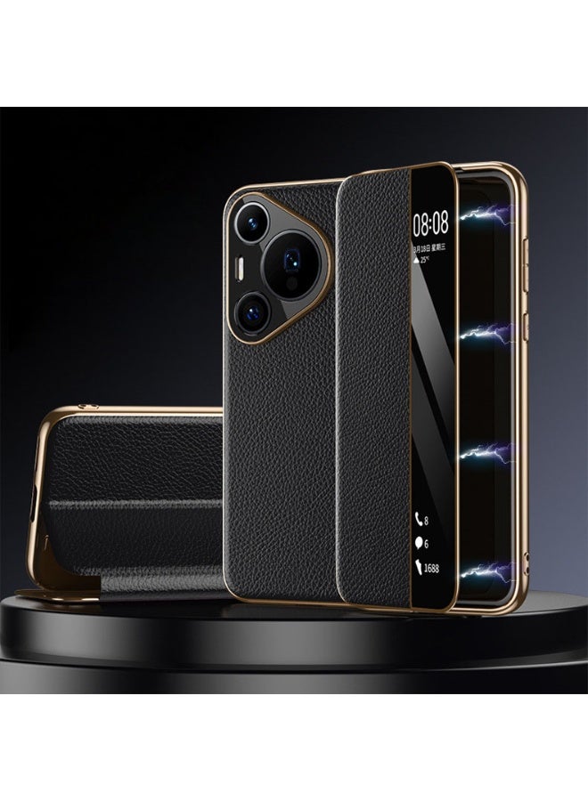 general New Magnetic Genuine Leather Flip - Case Tailored for Huawei Pura 70 Ultra - Image 1