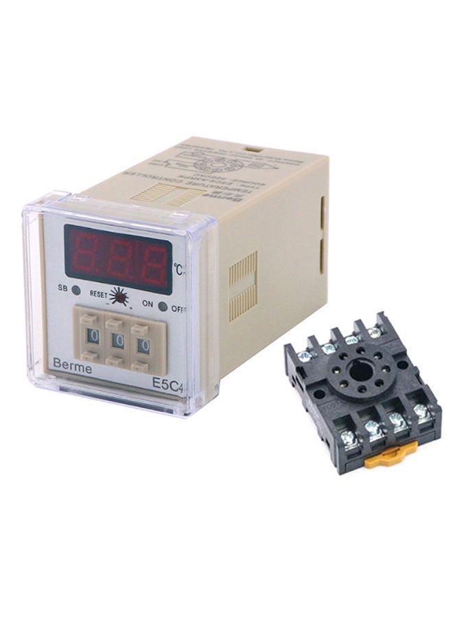 نيبمينينت جهاز تحكم رقمي في درجة الحرارة مع حامل بيج / رمادي 93 x 48ملليمتر - Image 1