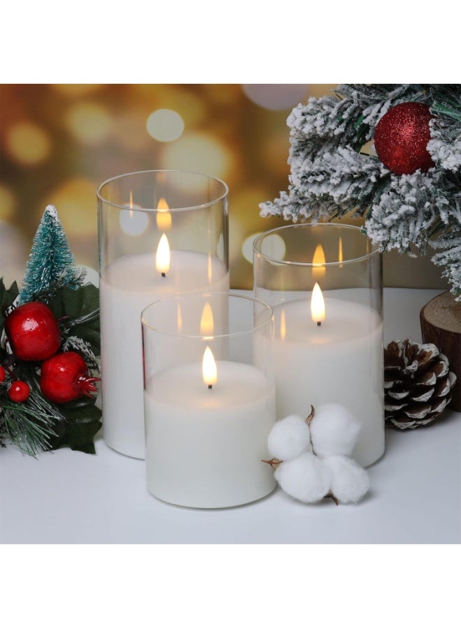 Toriseek Flameless LED Candles with Timer, Remote Control, Flickering LED Pillar Candle Battery Powered, Pack of 3 for Festival Wedding Cafe Home Party Decor - Image 4