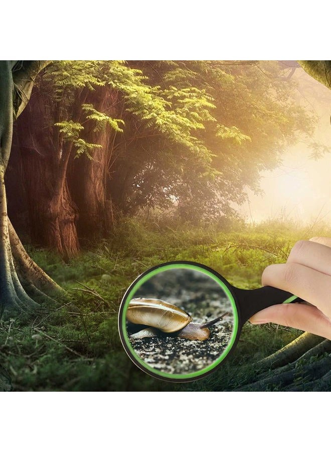 yuntop Shatterproof Magnifying Glass 10X Large Handheld Magnifying Glass for Seniors Kids 75mm Magnifying Lens with Non-Slip Rubber Handle Magnifier Glass for Reading Science Insect Hobby Observation - Image 5