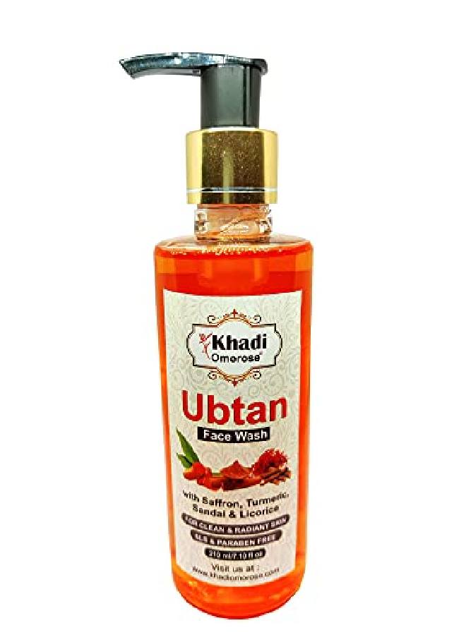 KHADI Omorose Ubtan l Face Wash With Turmeric & Saffron 210 Ml - Image 2