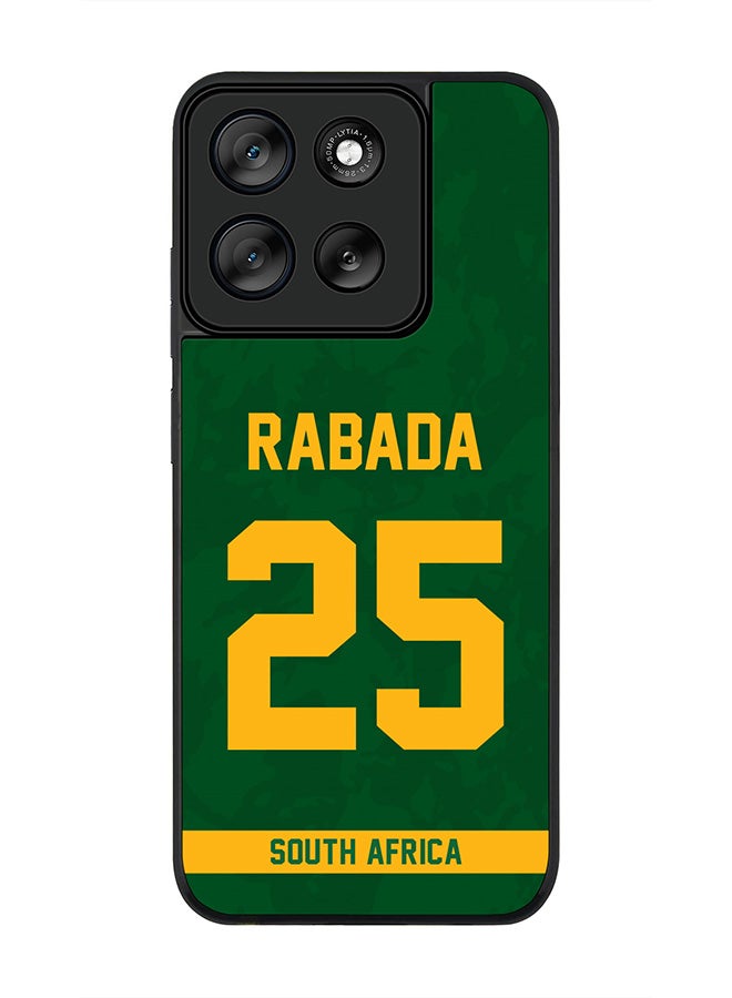 Stylizedd For Motorola Moto G56 Case,Slim fit Camera Protection, Shockproof Thin Phone cover  - South Africa Kagiso Rabada, Jersey No 25 - Image 1