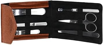 GENTLEMEN'S HARDWARE Gentlemens Hardware 6Piece Stainless Steel Manicure Set in Canvas Case Cut Above The Rest - Image 2