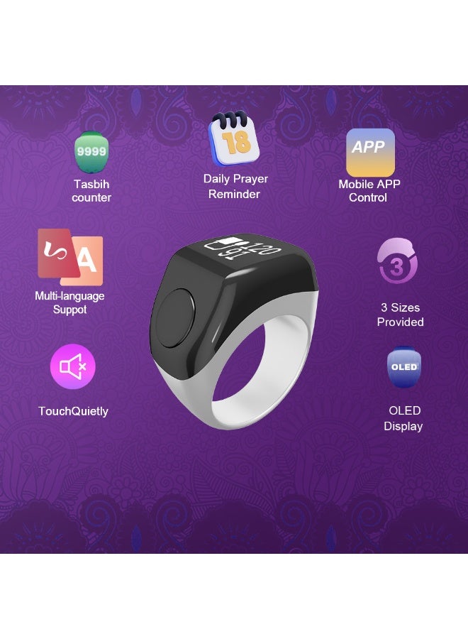 ATOUR Zad Smart Electronic Prayer Ring - Your Digital Dhikr Companion  - Image 4