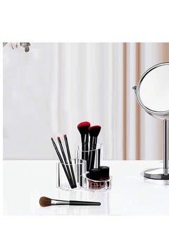 Y&D Makeup Brush Holder Organizer, Holder, 3 Slot Acrylic Cosmetics Brushes Storage Solution, Solution- Office, Bathroom, Kitchen Supplies and More Clear  - Image 5