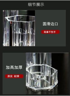 Y&D Makeup Brush Holder Organizer, Holder, 3 Slot Acrylic Cosmetics Brushes Storage Solution, Solution- Office, Bathroom, Kitchen Supplies and More Clear  - Image 4