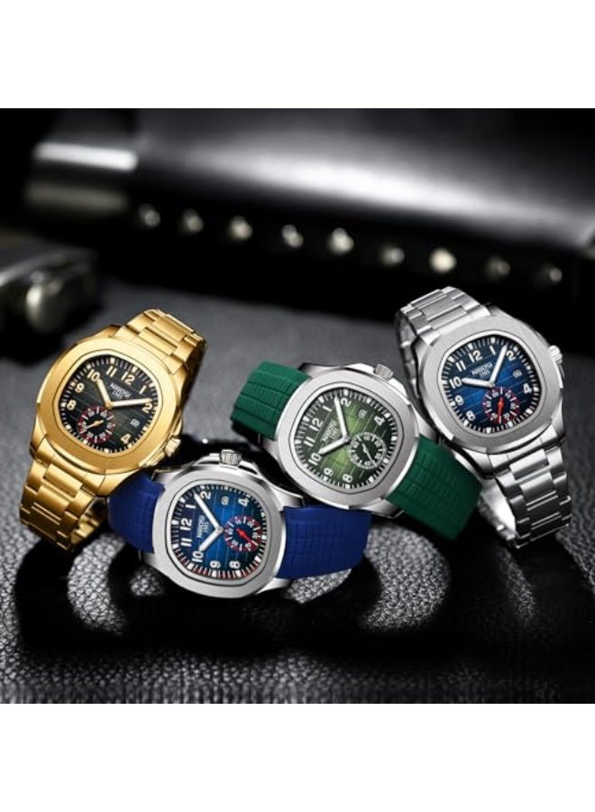 NIBOSI Men's Watches Analog Quartz Wrist Watch Men Stainless Steel Waterproof Date Business Casual Fashion Design Watches for Men - Image 5