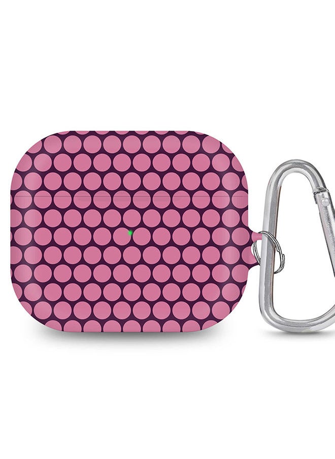 Stylizedd - StylePods Case for Airpods 3rd Gen Case With Anti-Lost Keychain - Purple Honeycombs - Image 1
