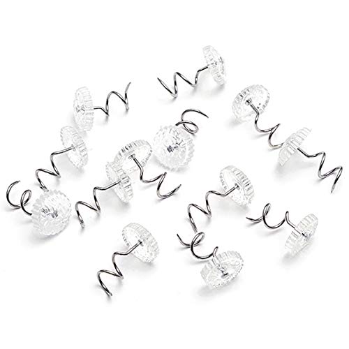 Akstore 60 Pcs Clear Bed Skirt Pins with Twist Pins for Upholstery, Slipcovers and Bedskirts - Image 3