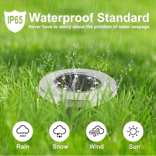 Rayolon Solar Ground Lights, Waterproof Solar Garden Lights, Upgraded Outdoor Garden Waterproof Bright in-Ground Lights, Landscape Lights for Pathway,Yard,Deck,Lawn,Patio,Walkway (4 Pack Warm Light) - Image 3