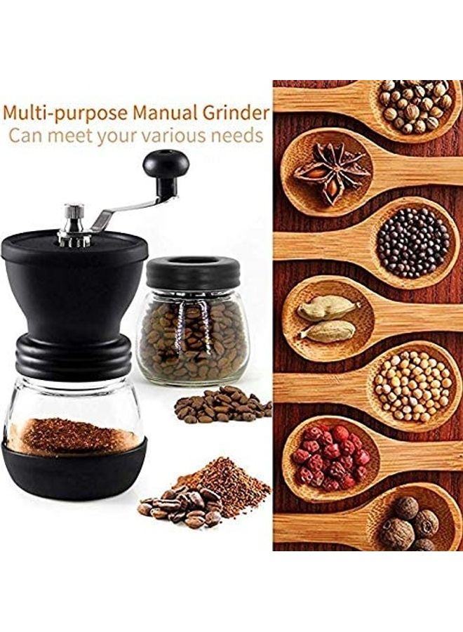 Manual Coffee Bean Grinder with 2 Glass Jars Multicolour  - Image 2