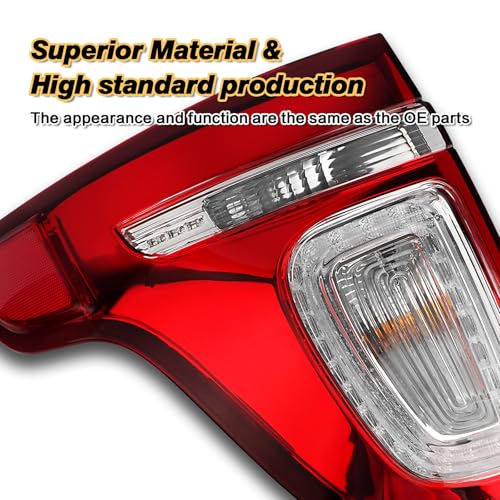 STRAUTOS Tail Lights Compatible with 2011 2012 2013 2014 2015 Ford Explorer Rear Brake Lamp Assembly With Wire Harness and Bulbs Replace BB5Z13405C BB5Z13405D (2011-2015 Ford Explorer, Left Driver Side) - Image 4