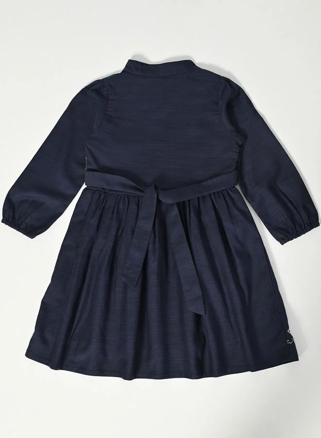 BELLA MODA Embroidered Longsleeve Dress