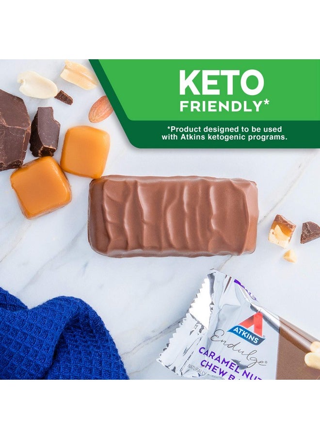 Atkins - Endulge Caramel Nut Chew Bar Dessert Favorite 1G Sugar Good Source Of Fiber Low Sugar 10 Count - Image 1