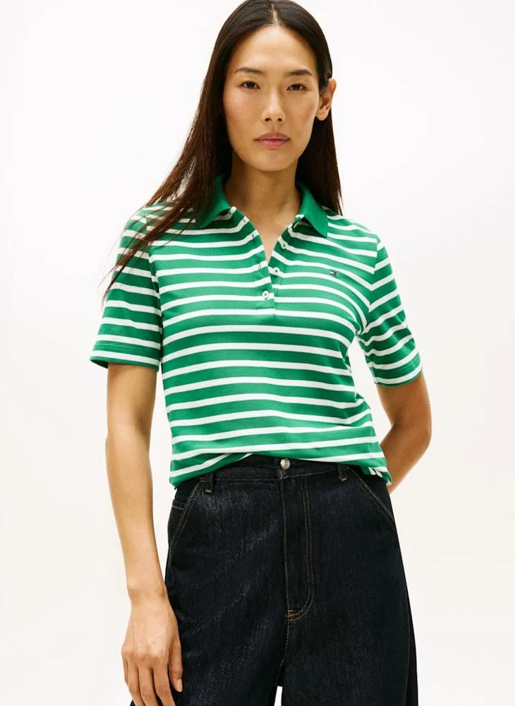 Logo Striped Polo