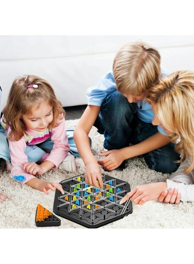 Relex Large Triangle Chess Board Game, Funny Triggle Game, Triggle Rubber Band Game, Chain Triggle Game, Interactive Peg Game, Strategy Board Game For Family Party, 2-4 Players Gift for Kids & Adults - Image 5
