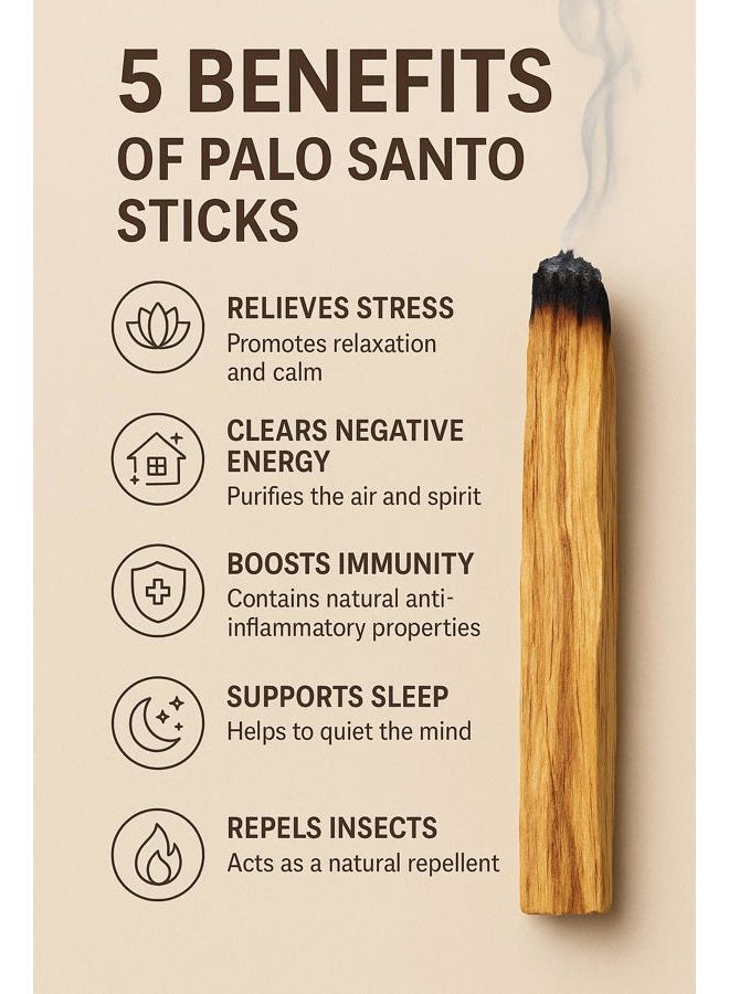 Pachamama Essentials Palo Santo Incense Sticks, 10 Sticks (4.0 inches each, 0.08-0.10 kg, 100% Natural and Sustainable, Wild Harvested), for Purifying, Cleansing, Meditating - Image 3