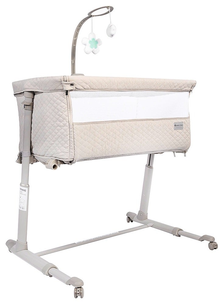 Bumble & Bird - Adjustable Bedside Bassinet W/ Wheels - Grey - Image 1