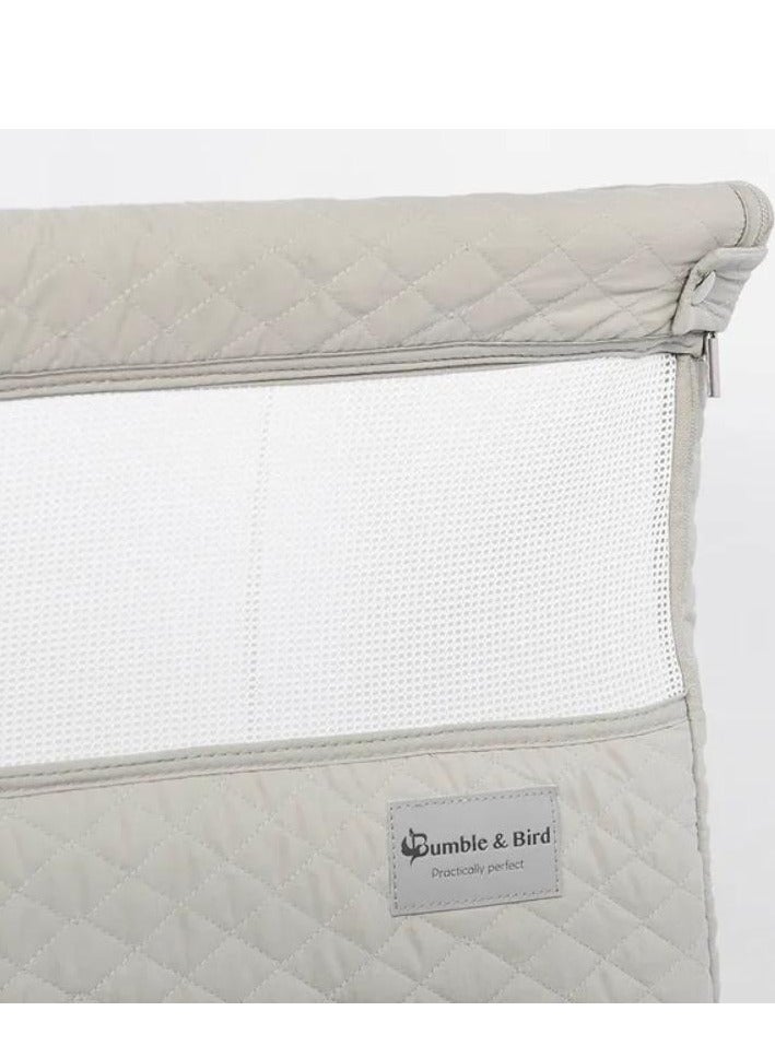 Bumble & Bird - Adjustable Bedside Bassinet W/ Wheels - Grey - Image 5
