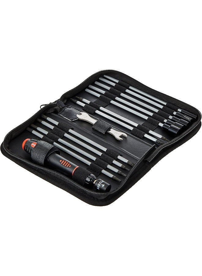 Dynamite Dynamite RC Tool Set for Traxxas Vehicles - S, M - Adult - Tool set (including ratchet handle, 11 bits with 17 tips, box wrench, etc.), tool pouch  - Image 3