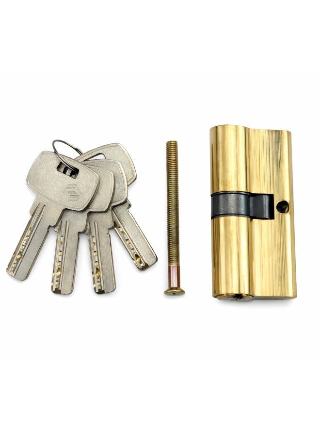 70mm High-Security Door Lock Cylinder with 4 Precision Computer Keys – Universal Replacement for Wooden & Metal Doors – Durable Anti-Theft Lock Core Compatible with Most Standard Handles - Image 2