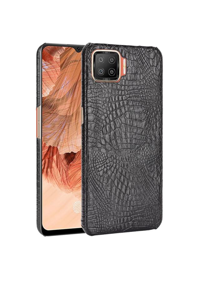 S-TOP Case For OPPO F17 / A73 2020 Shockproof Crocodile Texture PC + PU Case - Image 1