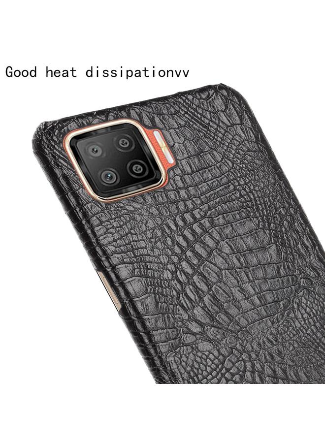 S-TOP Case For OPPO F17 / A73 2020 Shockproof Crocodile Texture PC + PU Case - Image 5