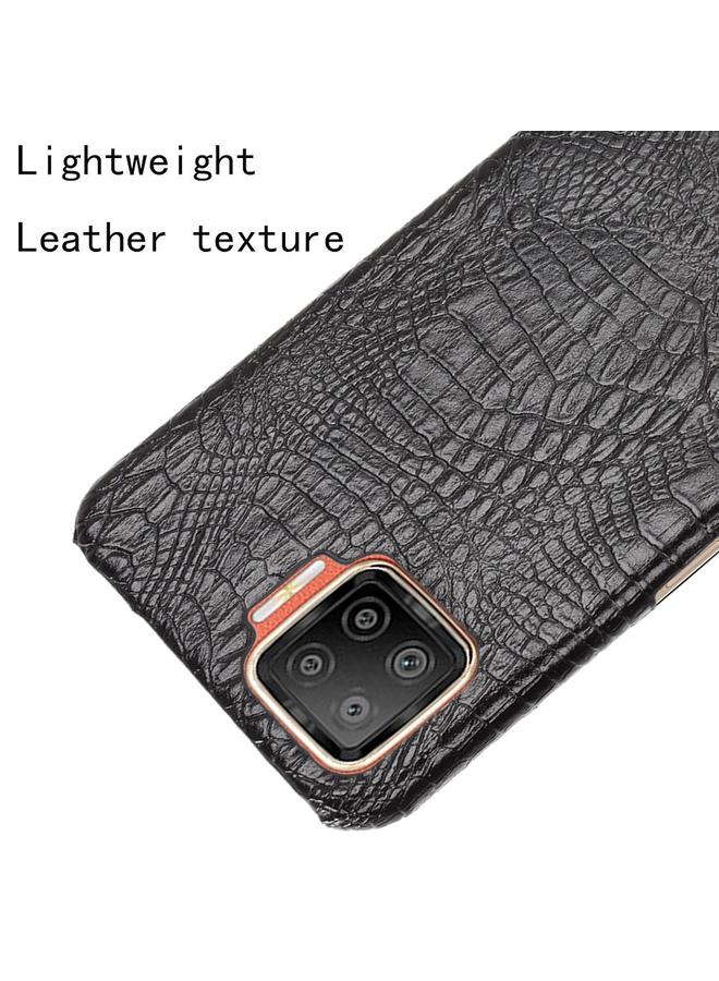 S-TOP Case For OPPO F17 / A73 2020 Shockproof Crocodile Texture PC + PU Case - Image 4