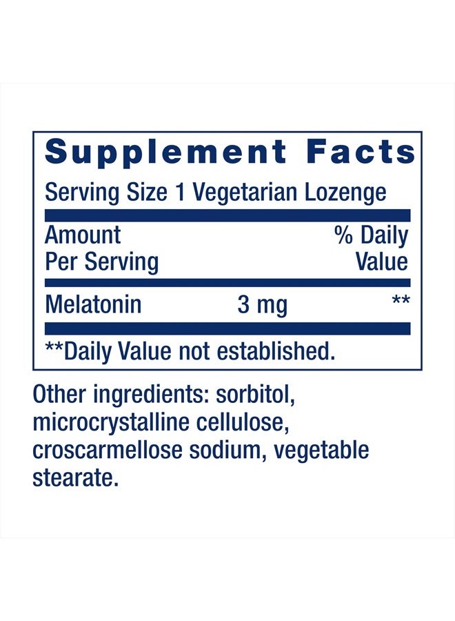Life Extension Melatonin 3 mg Lozenges, 60 Vegetarian Lozenges. - Image 3