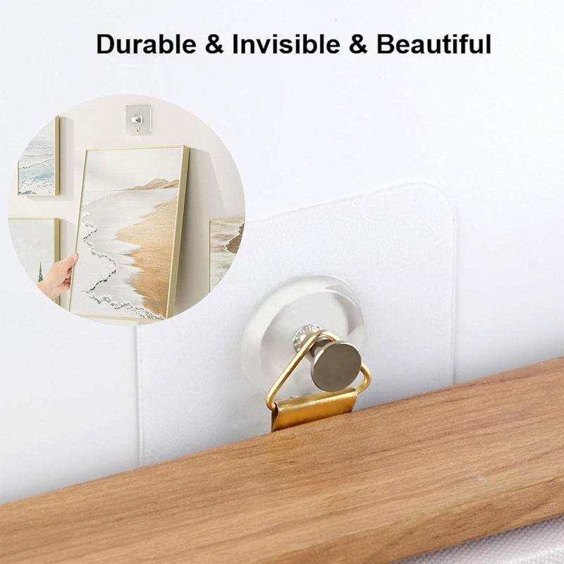 GoodTool 30 - Piece Self - Adhesive Picture Hooks - No - Drill Wall Hooks for Pictures , Canvases , and Artwork - Image 3