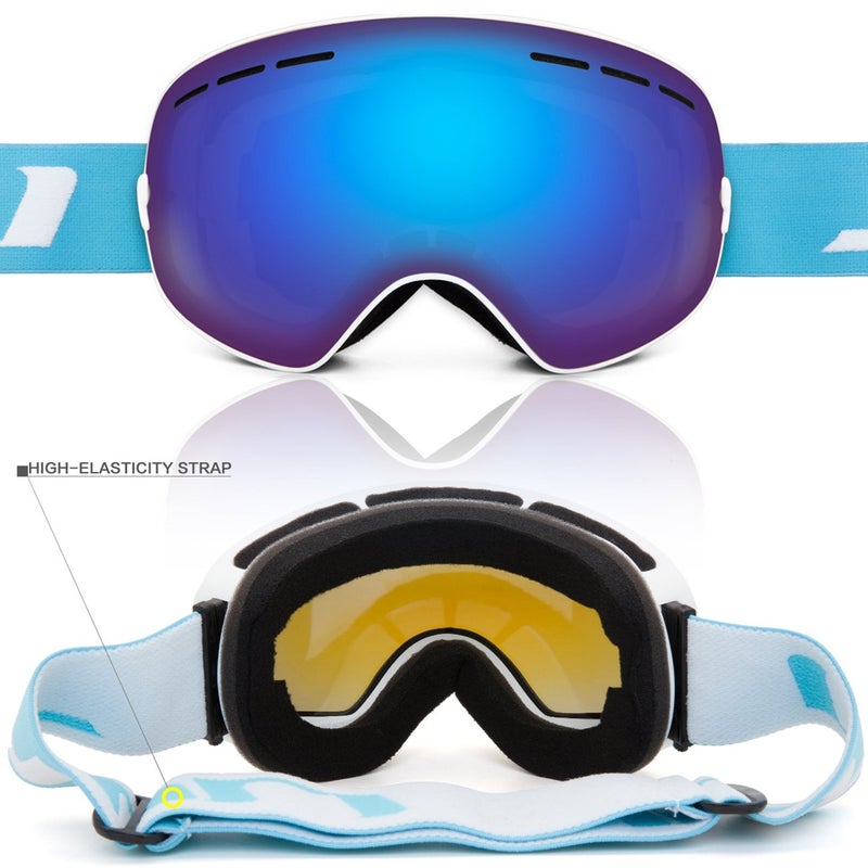 JULI Eyewear Juli Ski Goggles,Winter Snow Sports Snowboard Goggles with Anti-Fog UV Protection Interchangeable Spherical Dual Lens for Men Women & Youth Snowmobile Skiing Skating Blue - Image 3