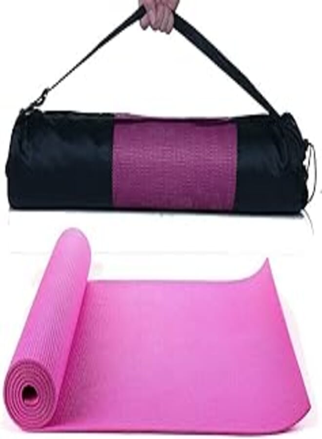 UFIT Ufit PVC Yoga Mat With Carrying Bag - 6 MM - Pink 