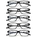 LANLANG 5Pack Reading Glasses for Men women Blue Light Blocking Readers Spring Hinge Black flower print 10 diopters - Image 4
