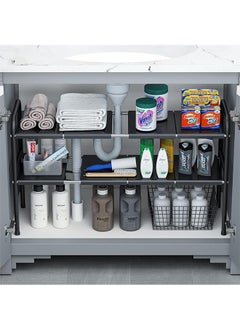 Under Sink Kitchen Rack Expandable Cabinet Shelf Organizer Rack with Removable Panels for Kitchen Bathroom Storage. - pzsku/ZA9FBD50D276D8D7BEEFFZ/45/_/1715319438/12b15476-fba1-4a8e-9595-f53ebe9729e2