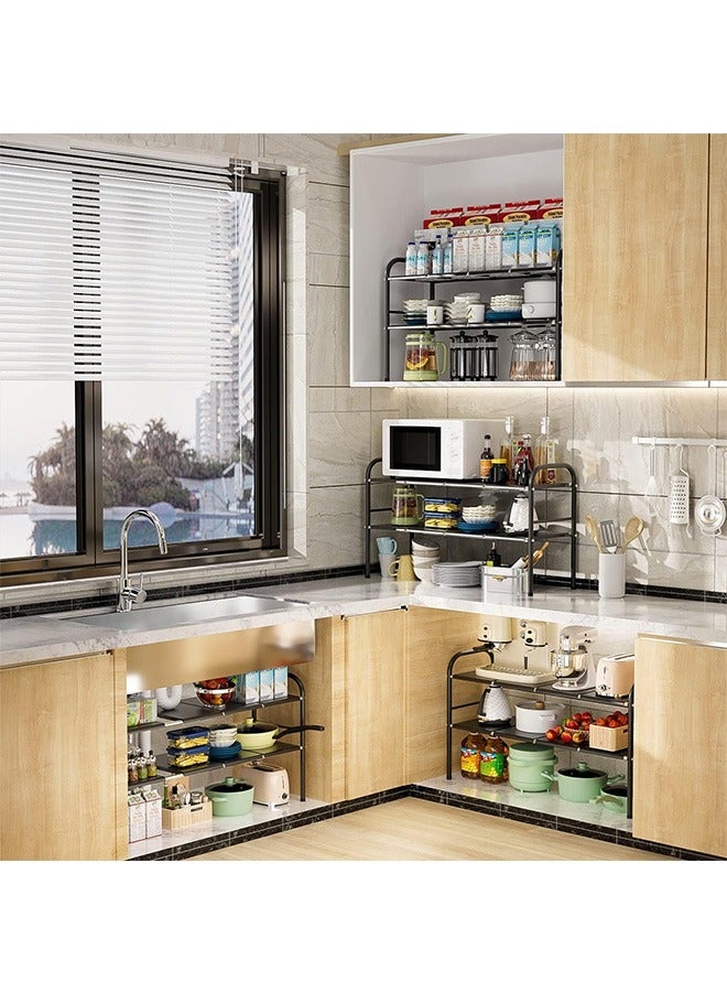 Garlo Under Sink Kitchen Rack Expandable Cabinet Shelf Organizer Rack with Removable Panels for Kitchen Bathroom Storage.  - Image 5