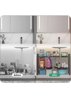 Under Sink Kitchen Rack Expandable Cabinet Shelf Organizer Rack with Removable Panels for Kitchen Bathroom Storage. - pzsku/ZA9FBD50D276D8D7BEEFFZ/45/_/1715319508/6aa814ec-f456-4e5c-95d8-06fefb769842