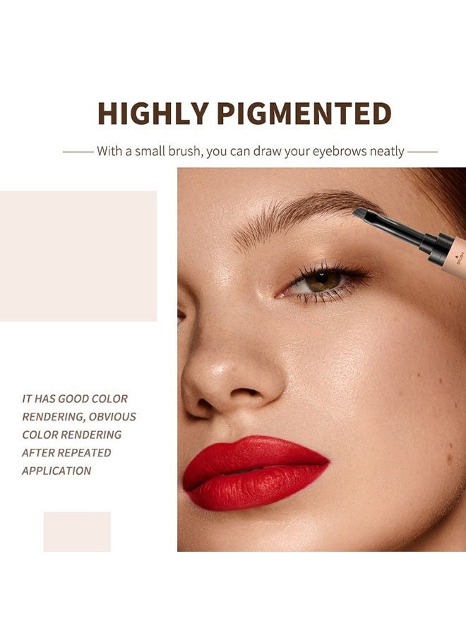 اوكيل كريم صبغ الحواجب ثلاثي الأبعاد، قلم الحواجب المقاوم للماء، قلم تحديد الحواجب طويل الأمد، قلم كحل متعدد الأغراض، مكياج الحواجب الطبيعي غير اللامع - #02 بني داكن - Image 5