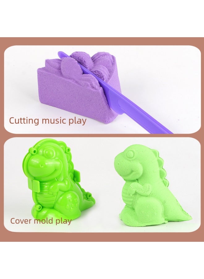 【Strict Selection】 Toys Sand Play Family Cheesechee Cake Ice Cream Set Magic Clay Color Mud Children's Toys-Specifications:Cake Set One (Toy Sand 750g) - Image 5