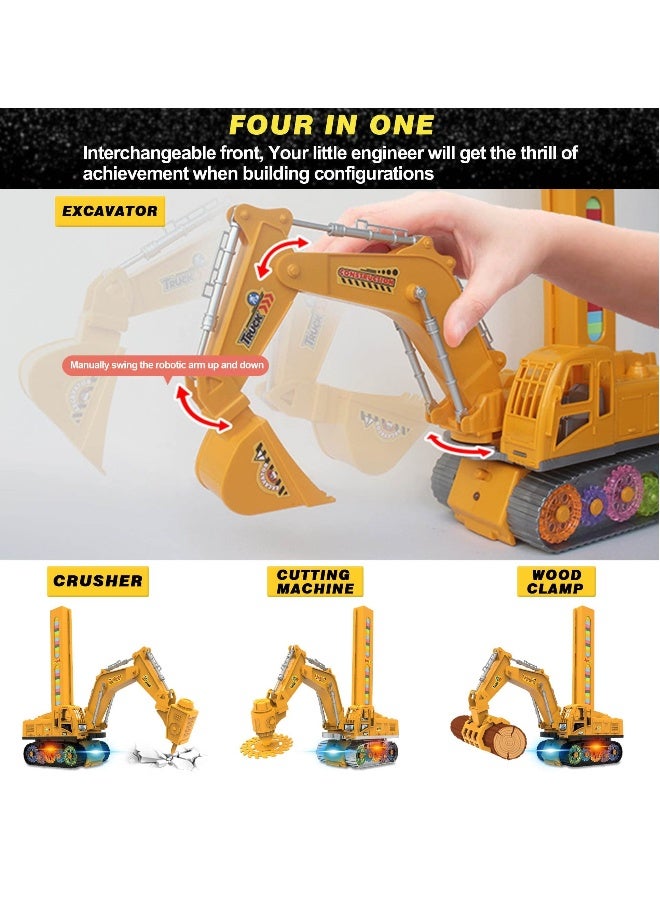 Engineering Vehicle Set, 120PCS Automatic Domino Laying Train Toys with Lights & Sounds That Prepares Your Domino Rally Experience Quickly and Automatically for Kids Age 3+  - Image 3