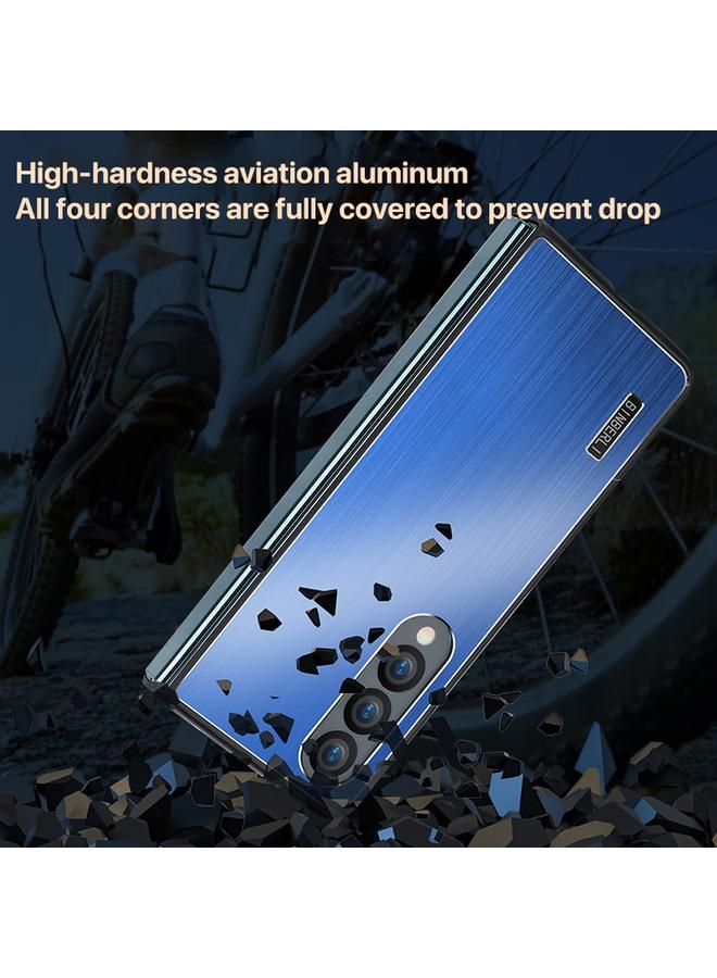 S-TOP Case For Samsung Galaxy Z Flip5 PC Hybrid Aluminum Alloy Brushed Shockproof Phone Case - Image 4